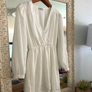 White Boho Short Flowy Dress